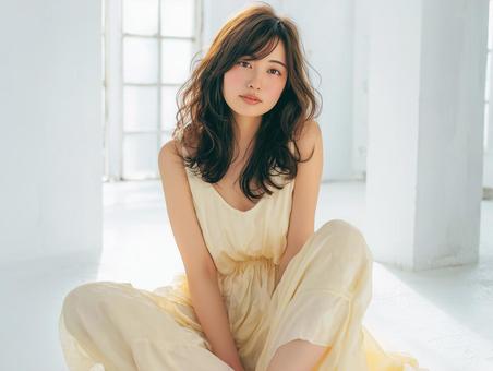 美容室イメージ撮影、女性モデル 美容室イメージ撮影、女性モデルの写真