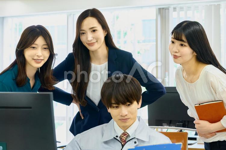 ビジネス　複数　男女　会社員　チーム ビジネス,チームワーク,チームの写真素材