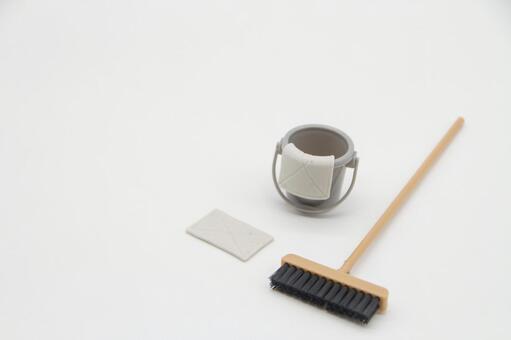 ミニチュアの掃除用具 掃除,掃除用具,ミニチュアの写真素材