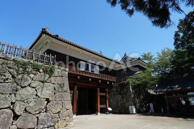 信州上田城　東虎口櫓門　石垣は真田石 上田城,東虎口櫓門,櫓門の写真素材