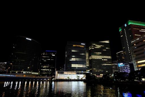 横浜の夜景 横浜,夜景,ビルの写真素材
