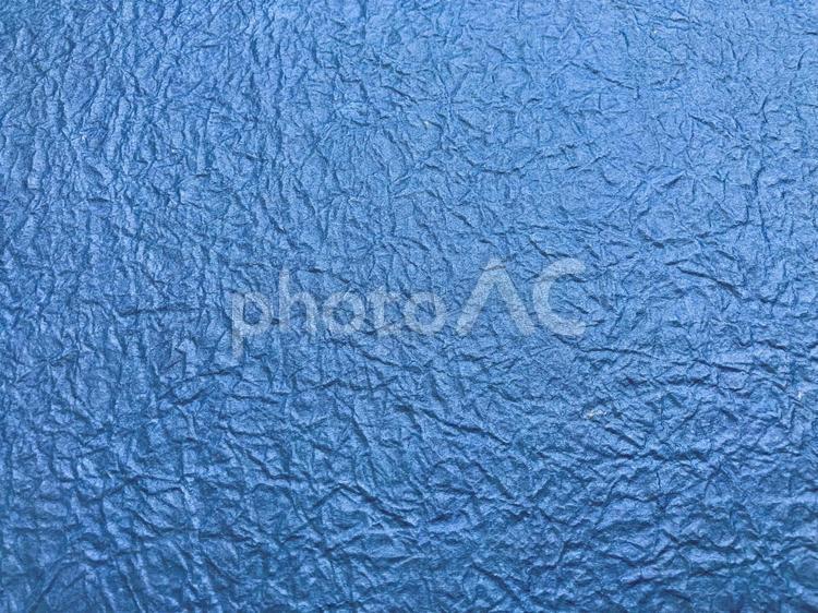 立体感のある和紙　ブルー系 和紙,ブルー系,ブルーの写真素材