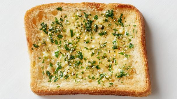 香ばしい香りが漂うガーリックトーストの写真