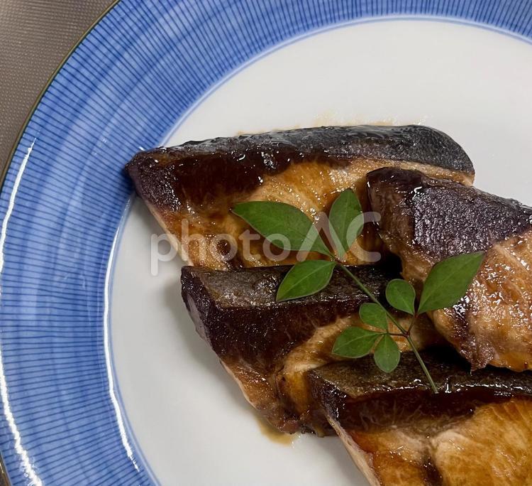 ぶりの照り焼き ブリ,鰤,照り焼きの写真素材