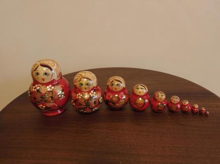 マトリョーシカ マトリョーシカ,入子人形,ロシア土産の写真素材