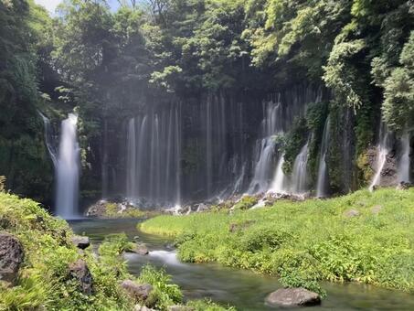白糸の滝 白糸の滝,富士山,世界遺産の写真素材