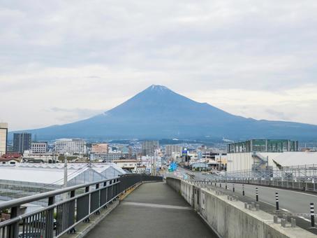 富士山夢の大橋_1 富士山夢の大橋,富士山,潤井川の写真素材