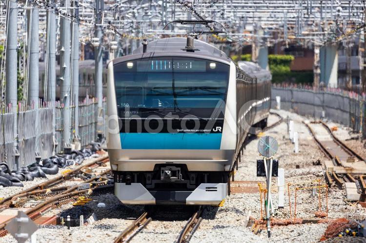 京浜東北線の電車 京浜東北線,列車,京浜東北の写真素材