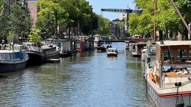 【Holland】Amsterdam  オランダ,アムステルダム,跳ね橋の写真素材