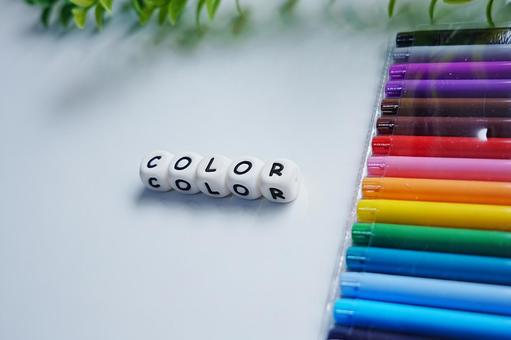 カラーペン カラーペン,ペン,筆記用具の写真素材