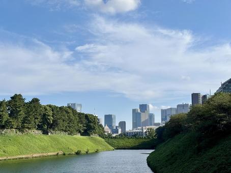 川の先の大都会東京 川の先の大都会東京の写真