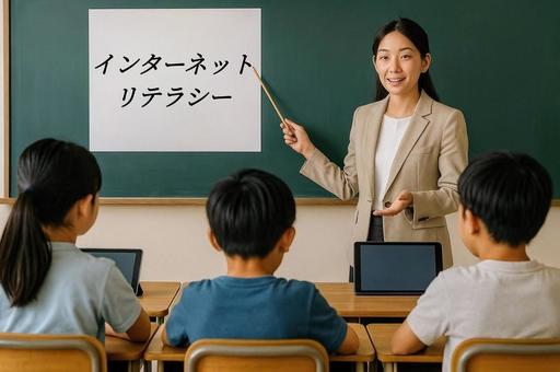 インターネットリテラシーの授業の写真