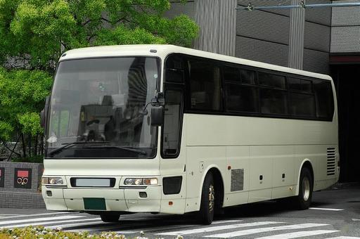 三菱ふそう　エアロクイーン　白 夜行バス,高速バス,旅行の写真素材