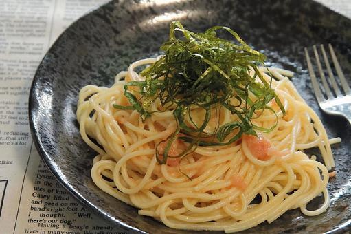 たらこパスタ たらこパスタ たらこパスタ,タラコ,パスタの写真素材