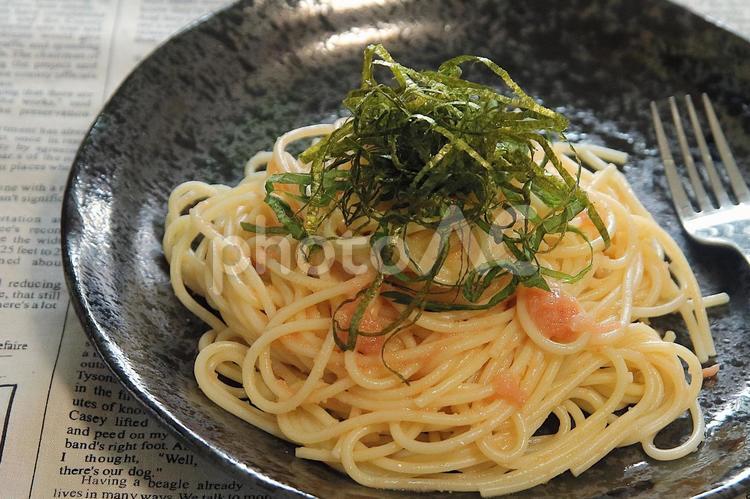 たらこパスタ たらこパスタ,タラコ,パスタの写真素材