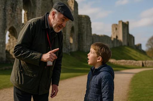城跡で語る歴史の物語の写真