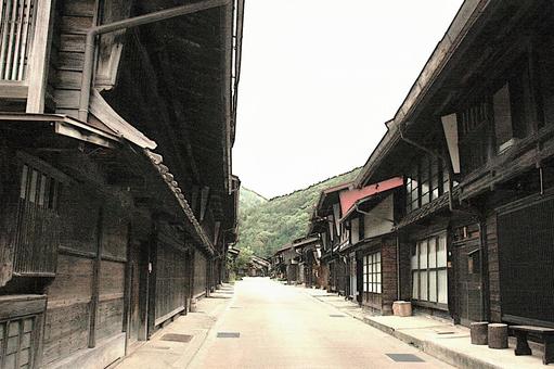 奈良井宿 奈良井宿 奈良井宿,街並み,木曽の写真素材