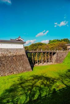 【山形】山形駅の周辺 山形城跡 【山形】山形駅の周辺 山形城跡 山形,城跡,山形城跡の写真素材