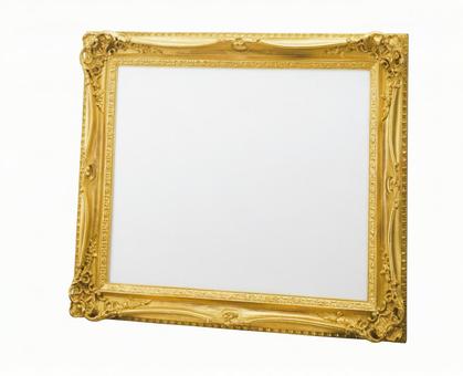 金色の額縁 額縁,白紙,金の写真素材