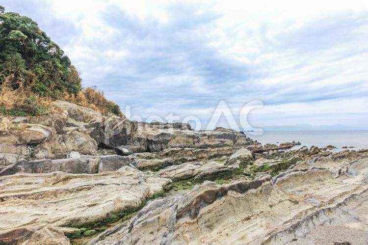 城ヶ島の灘ヶ崎から見た風景 灘ヶ崎,城ヶ島,三浦半島の写真素材