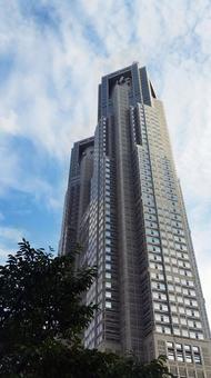 東京都庁と青空 東京都庁と青空の写真