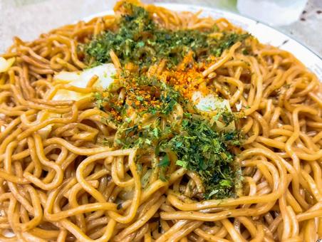 Photo, fried noodles, source yakisoba, class b gourmet, 