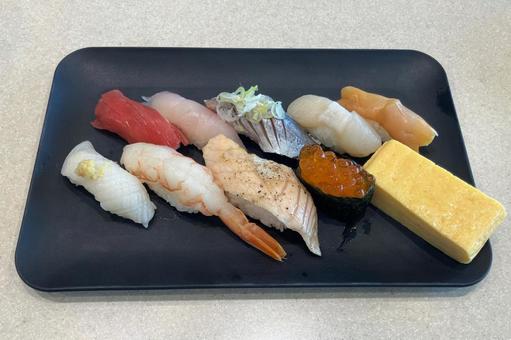 寿司の盛り合わせ 寿司の盛り合わせ 鮨,寿司,マグロの写真素材