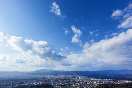 冬の空1月5 冬,1月,青空の写真素材