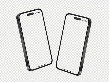 透過 やや斜めの iPhone2台 透過 やや斜めの iPhone2台 スマホ,スマートフォン,iphoneの写真素材