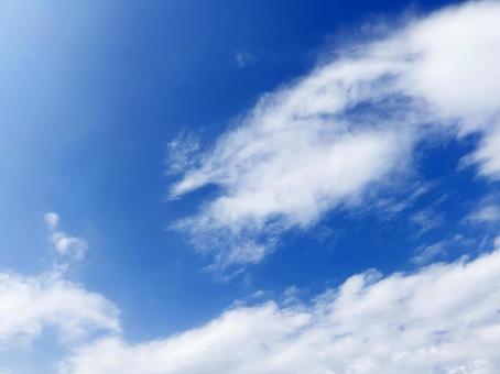 青空と白い雲 青空と白い雲の写真