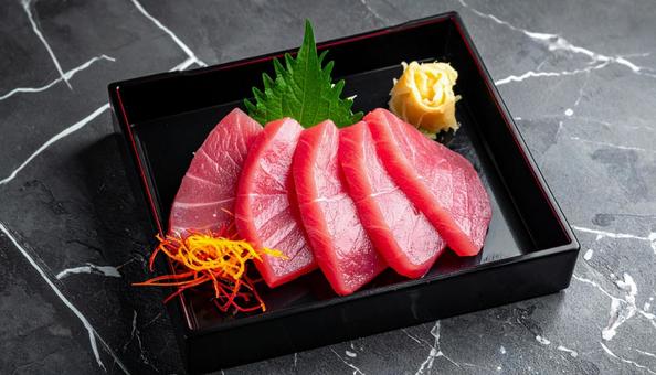 まぐろのハラモの刺身の写真