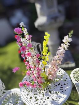Photo, flower arrangement, gardening, table, 