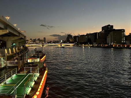 隅田川 夕焼け 隅田川 夕焼け 隅田川,夕焼け,sumidariverの写真素材