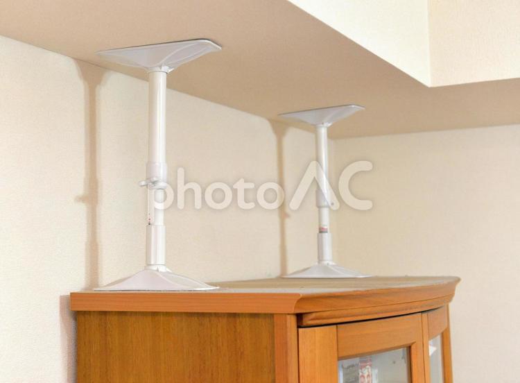 突っ張り棒　防災　地震　対策 突っ張り棒,防災,地震の写真素材