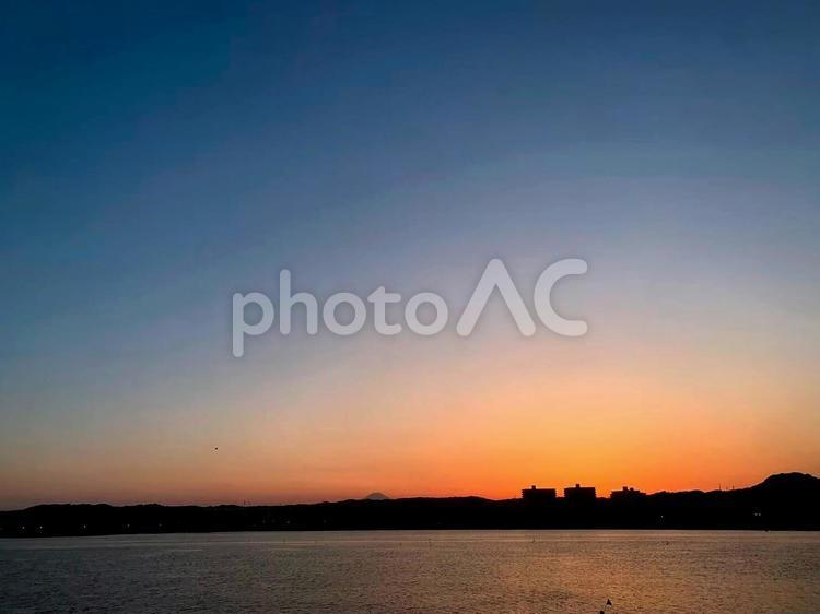 八景島の夕暮れ 八景島,夕焼け,夕暮れの写真素材