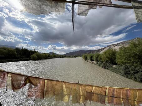 インダス川２ インダス川,インド,ラダックの写真素材