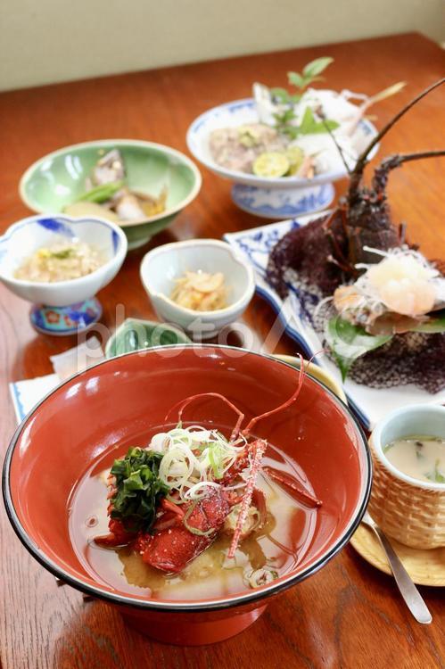 伊勢エビ料理 伊勢海老,伊勢エビ,イセエビの写真素材