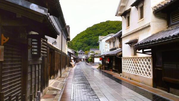 竹原の街並み01 広島県,竹原市,古い町並みの写真素材