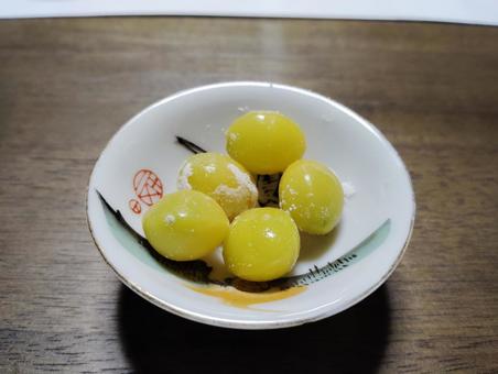 塩煎り銀杏 塩煎り銀杏,銀杏,寿司屋の写真素材