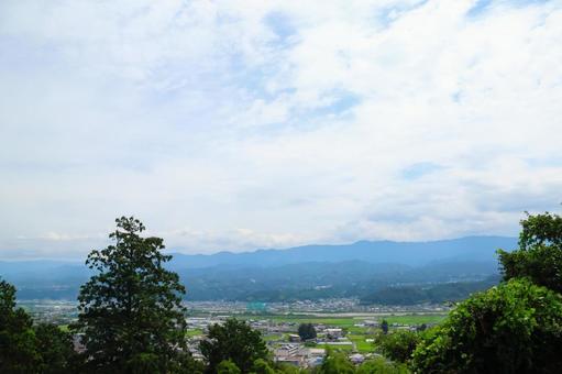 自然豊かな町の風景 風景,飯田市,自然の写真素材