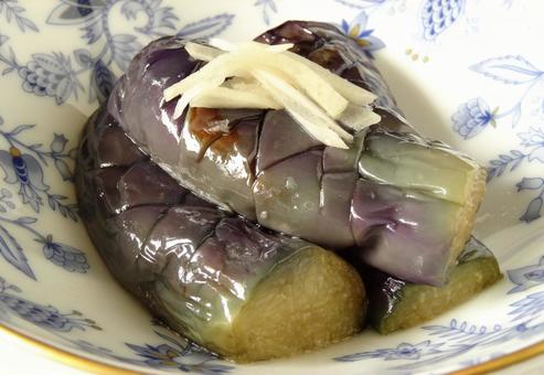 Boiled eggplant, JPG Boiled eggplant, boiled eggplant, eggplant, ginger, JPG