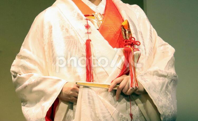 白無垢の花嫁 結婚式,白無垢,和装の写真素材