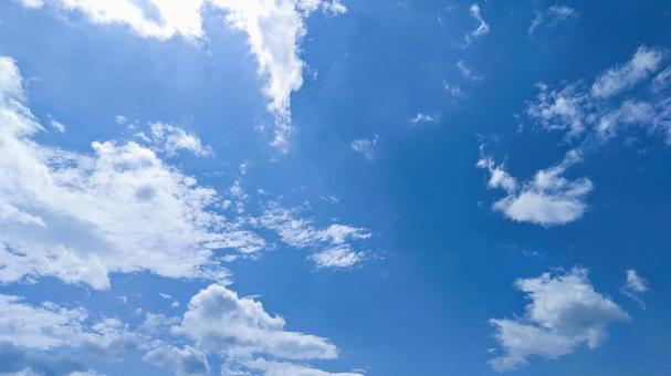 夏の日差しの札幌の青空 夏の日差しの札幌の青空 青空,空,雲の写真素材