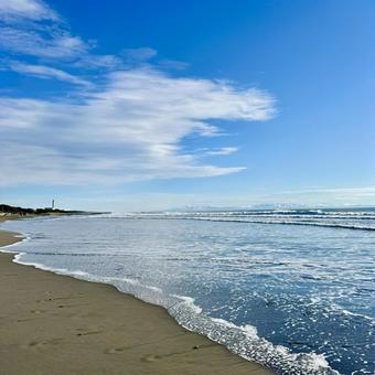 静岡県牧之原市、初夏の静波海水浴場 静岡県牧之原市、初夏の静波海水浴場の写真