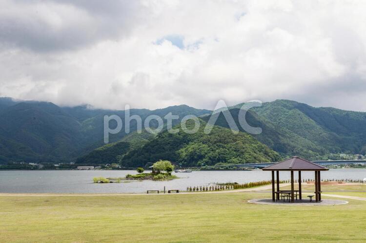 八木崎公園からの河口湖 八木崎公園,河口湖,湖の写真素材