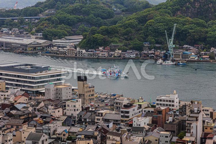 都市景観 尾道,広島,尾道水道の写真素材