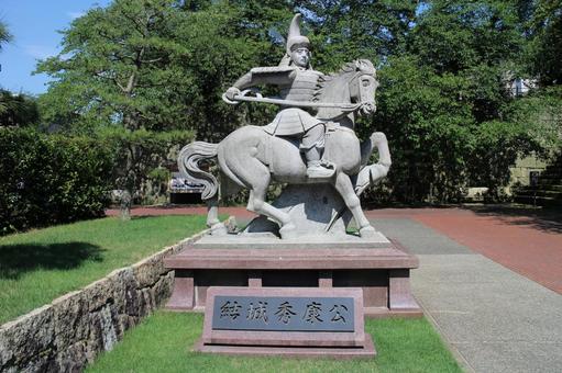 結城秀康騎馬像 結城秀康騎馬像 結城秀康騎馬像,福井城,城址の写真素材