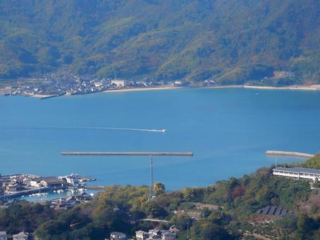 【風景写真】因島 白滝山からの眺め 因島,白滝山,山頂の写真素材