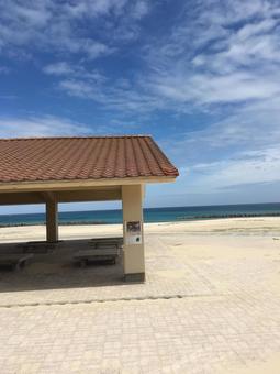 石見海浜公園 何人もありません,砂,浜の写真素材