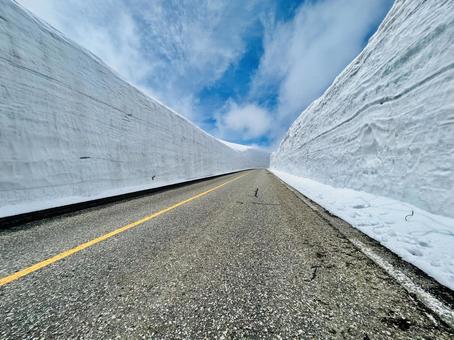 雪の大谷・立山黒部アルペンルート 雪の大谷・立山黒部アルペンルート 雪の大谷,雪壁,立山の写真素材